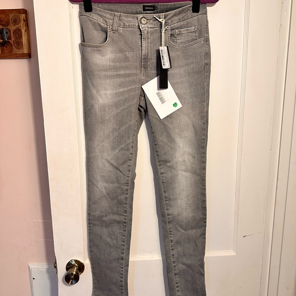 ✨ Siviglia Made in Italy Slim Fit Jeans | Size 32 | Grey Wash | NWT